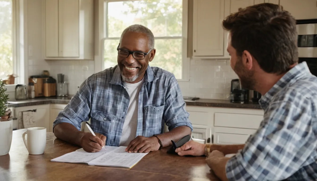 Homeowner reviewing a written concrete quote with a local provider